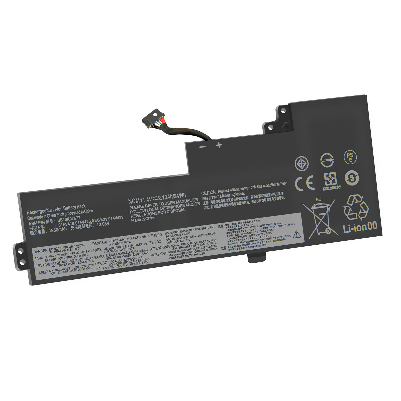 11.4V 2.1Ah 01AV421 01AV420 SB10K97578 01AV489 01AV419 Lenovo T470 T480 kompatibilní baterie