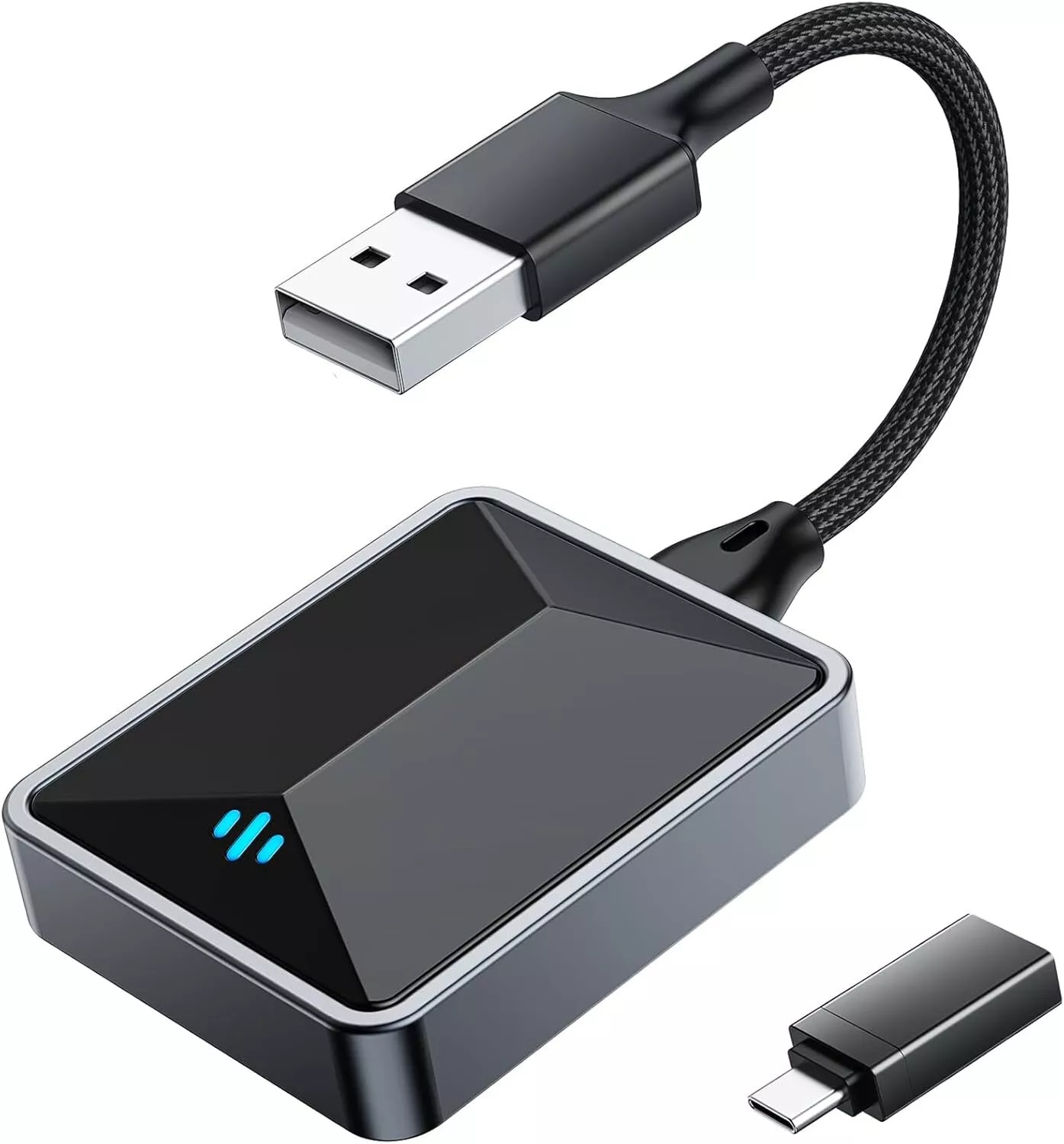 2 in 1 Wireless CarPlay Adapter USB BT Dongle Box for Apple CarPlay Android Auto kompatibilní baterie