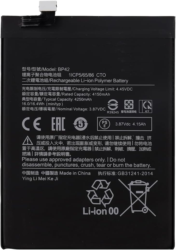 BP42 Xiaomi Mi 11 Lite Mi 11 Lite 5G Mi 11 Youth 5G M2101K9G M2101K9C kompatibilní baterie