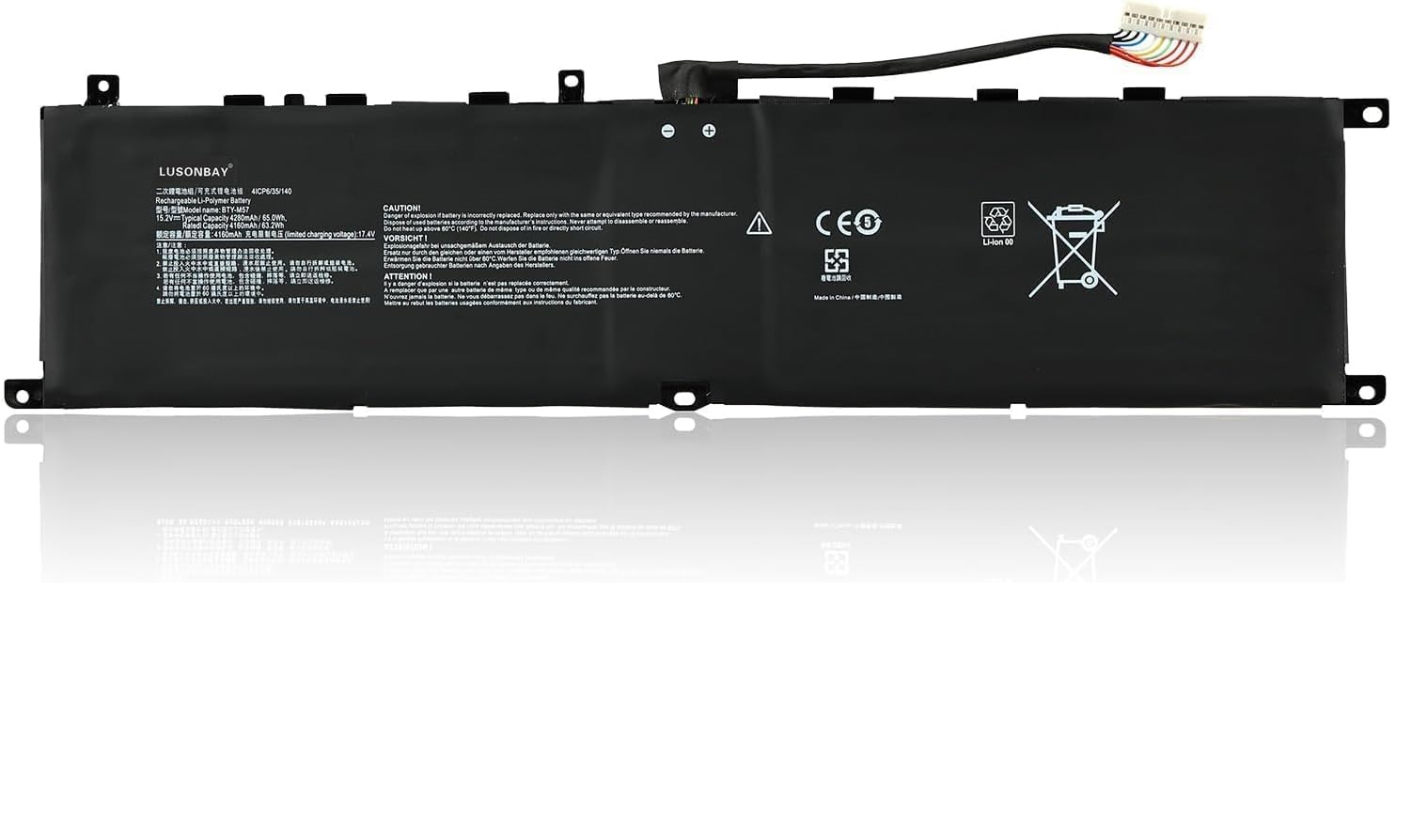 BTY-M57 MSI GP66 GP76 Leopard Gaming 10UE 10UG 10UH 11UE 11UG 11UH kompatibilní baterie