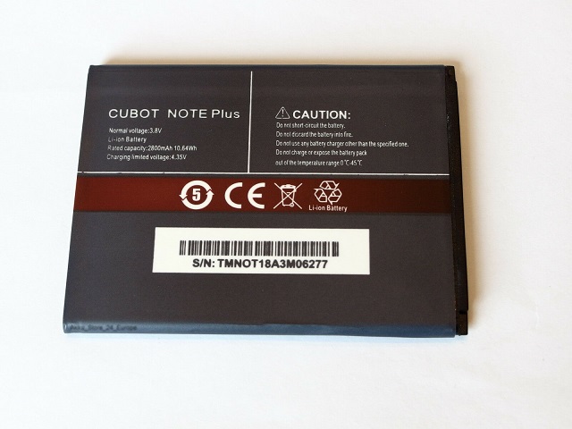 2800mAh Cubot note plus kompatibilní baterie