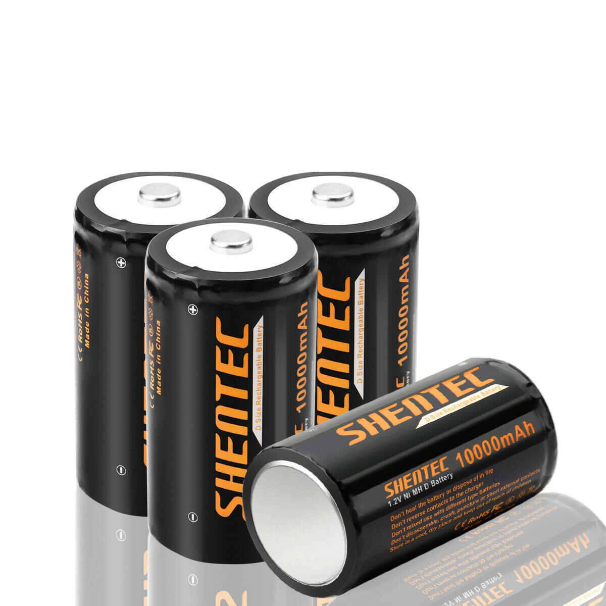 4Pack 10000mAh 1.2V D size MONO power Rechargeable Ni-MH kompatibilní baterie
