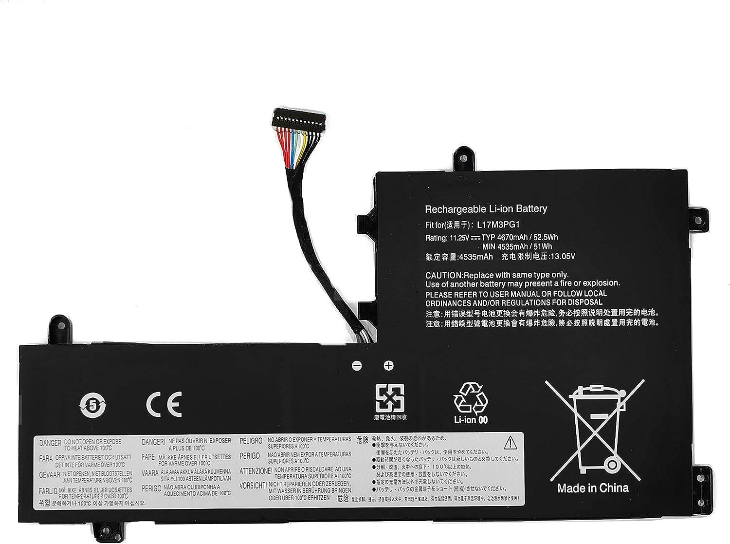 11.25V L17M3PG3 L17M3PG1 Lenovo Y530 Y530-15ICH Y7000 Y7000P SB10W6711 kompatibilní baterie (obrázek pro) 11.25V L17M3PG3 L17M3PG1 Lenovo Y530 Y530-15ICH Y7000 Y7000P SB10W6711 kompatibilní baterie